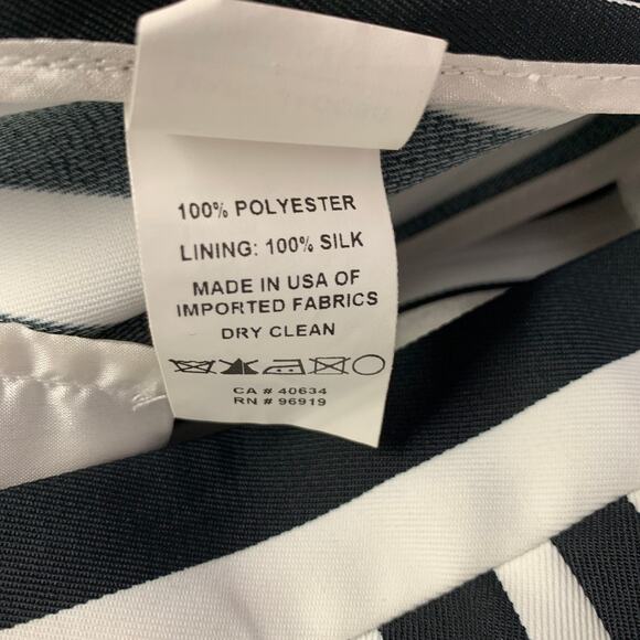 MARC JACOBS Size 6 Black White Polyester Stripe Pencil Skirt - Picture 7 of 7